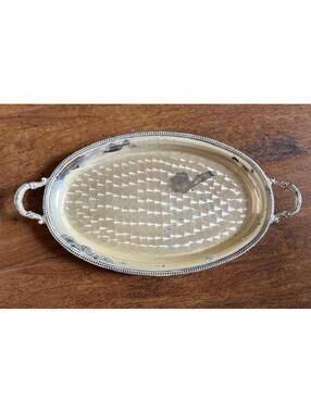 Vintage Provo Craft Silver Plated Serving Tray with Handles